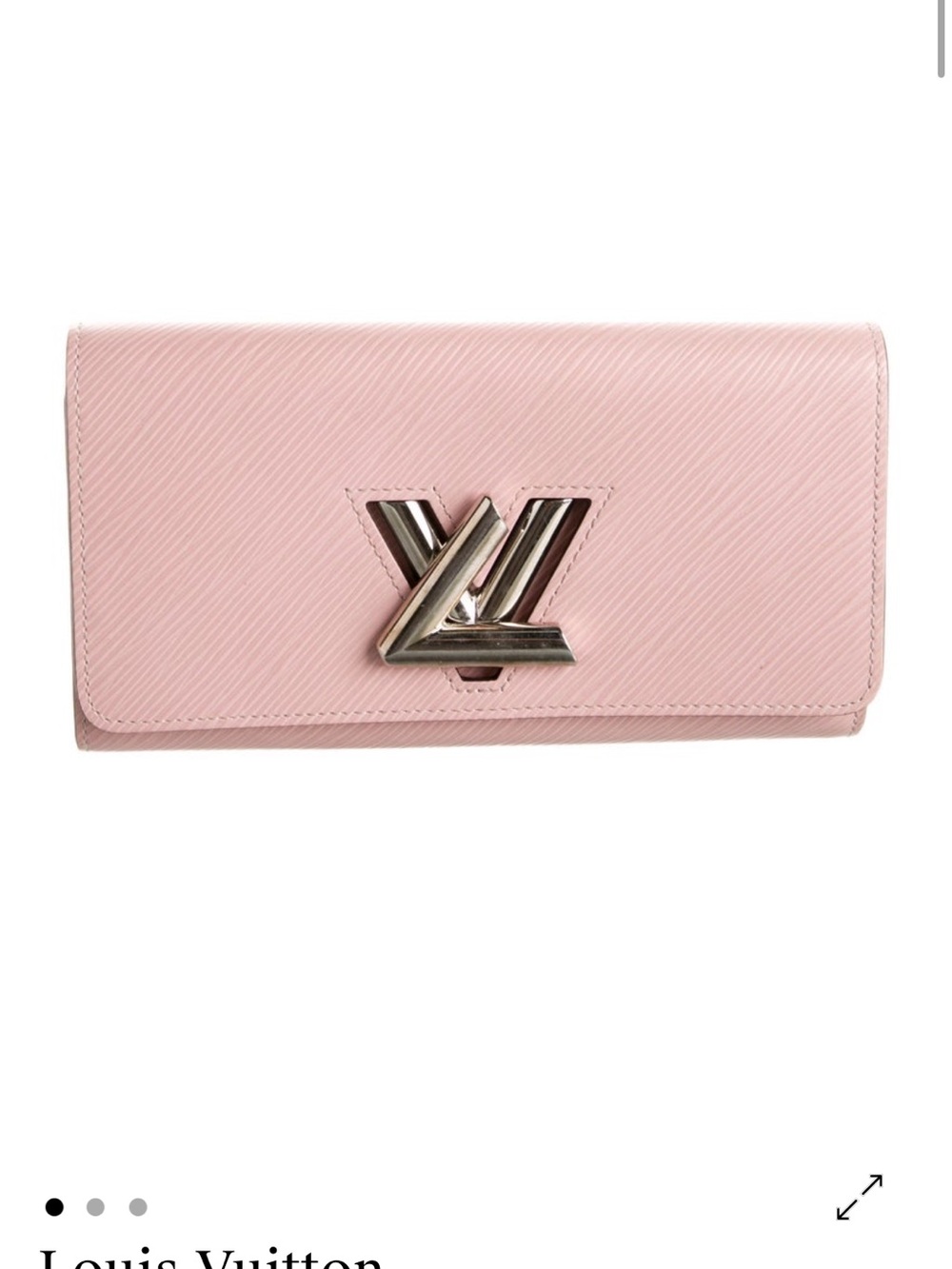 Louis Vuitton Light Pink Epi Leather Wallet with Silver LV Clasp